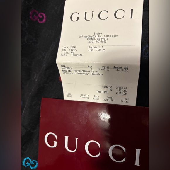 Gucci Black Jacket with Multicolor Logo
Authentic - Picture 2 of 3